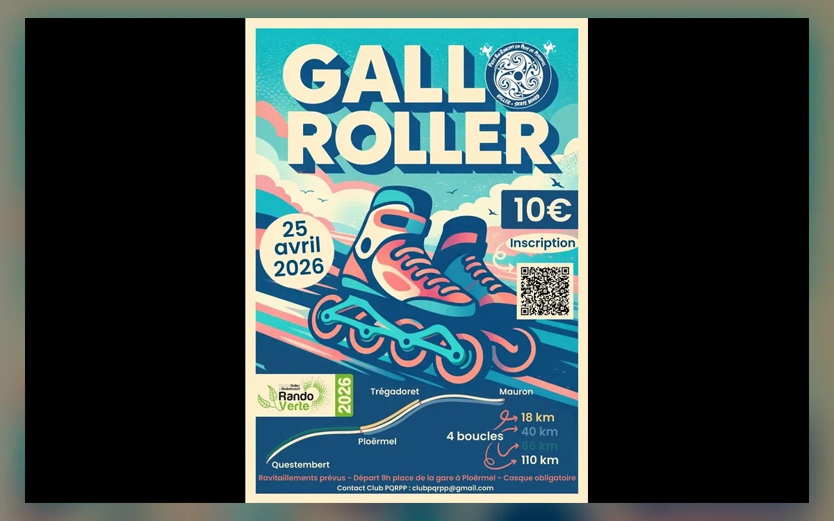 Affiche de la Gallo Roller organisée au départ de Ploërmel le 25 avril 2026